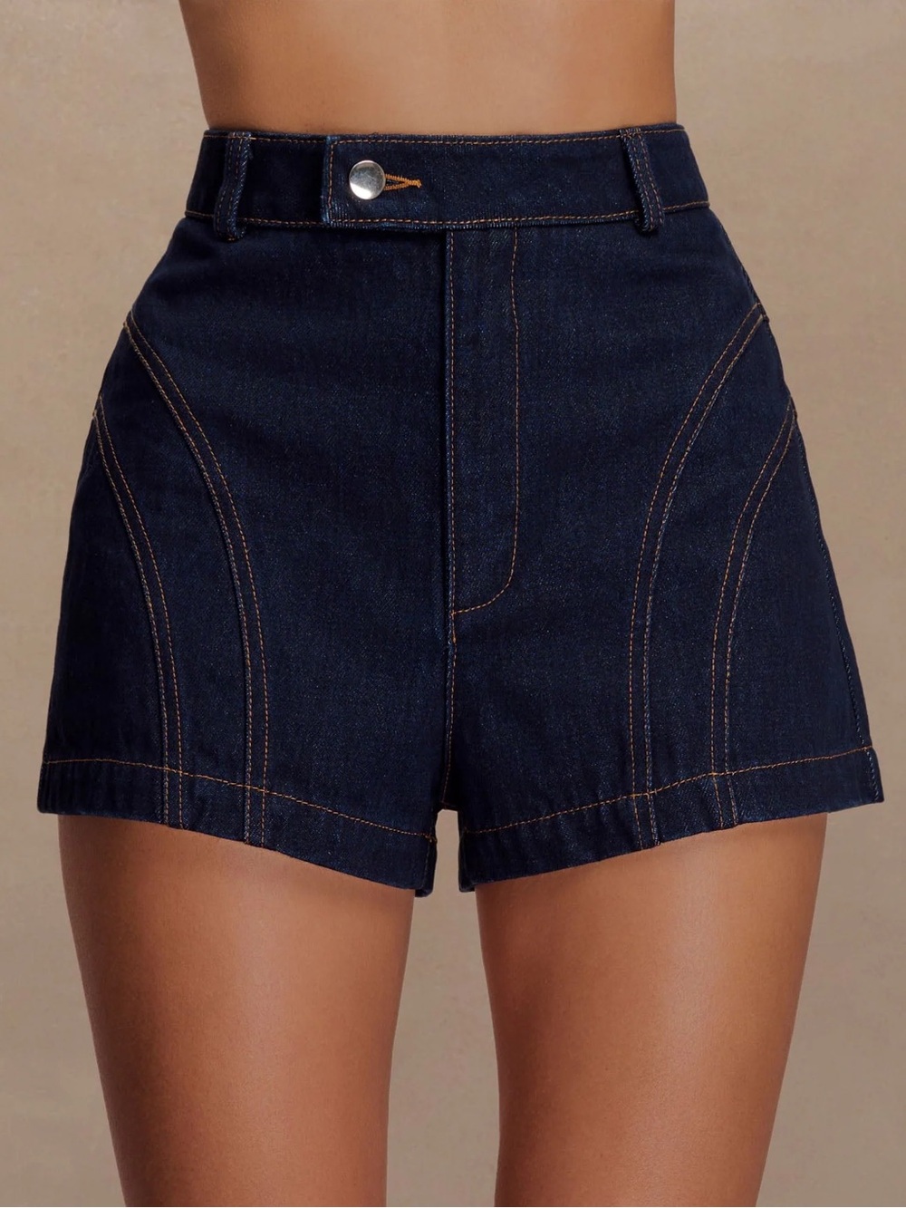 Meshki Meadow Denim Shorts - Indigo Blue - Size L